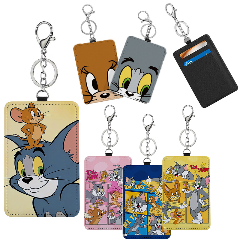 Index Card Holder - Tom und Jerry Tragbarer Buskartenhalter Schlüsselanhänger