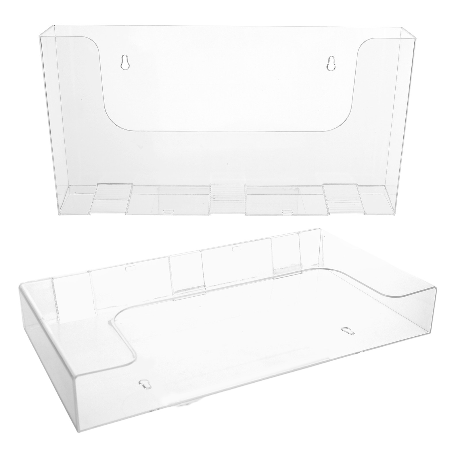Magazine Holder Rack - 2 Stück Wandmontierte Aktenhalter aus Acryl,