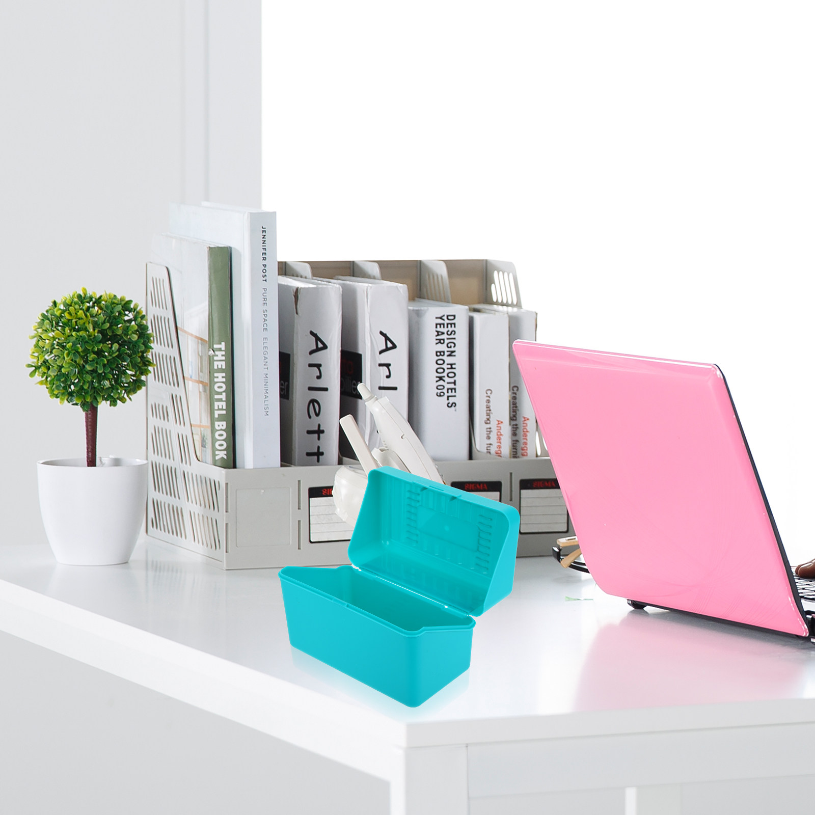 Index Card Holder - 4 Stück Indexkarten-Aufbewahrungsbox aus dickem, starrem