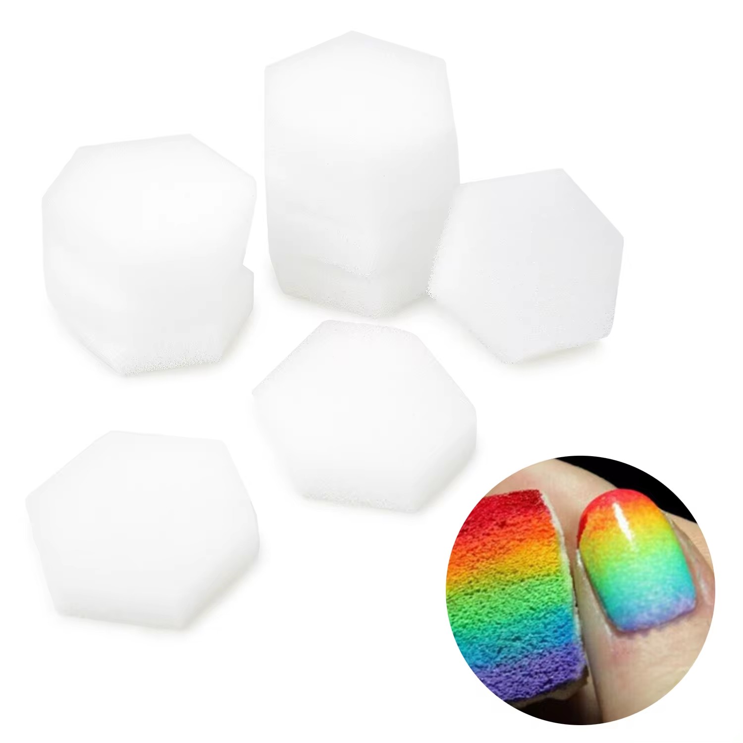 Gel Refill Pack - 80 Stück sechseckige weiche Schwämme, fusselfreie