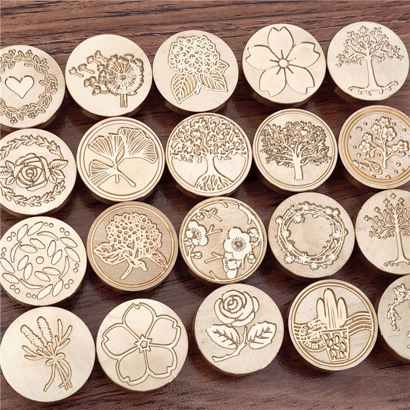 Wax Seal Stamp Set - Wachssiegel Stempel Kopf Blumenstempel Wachssiegel Wachsstempel