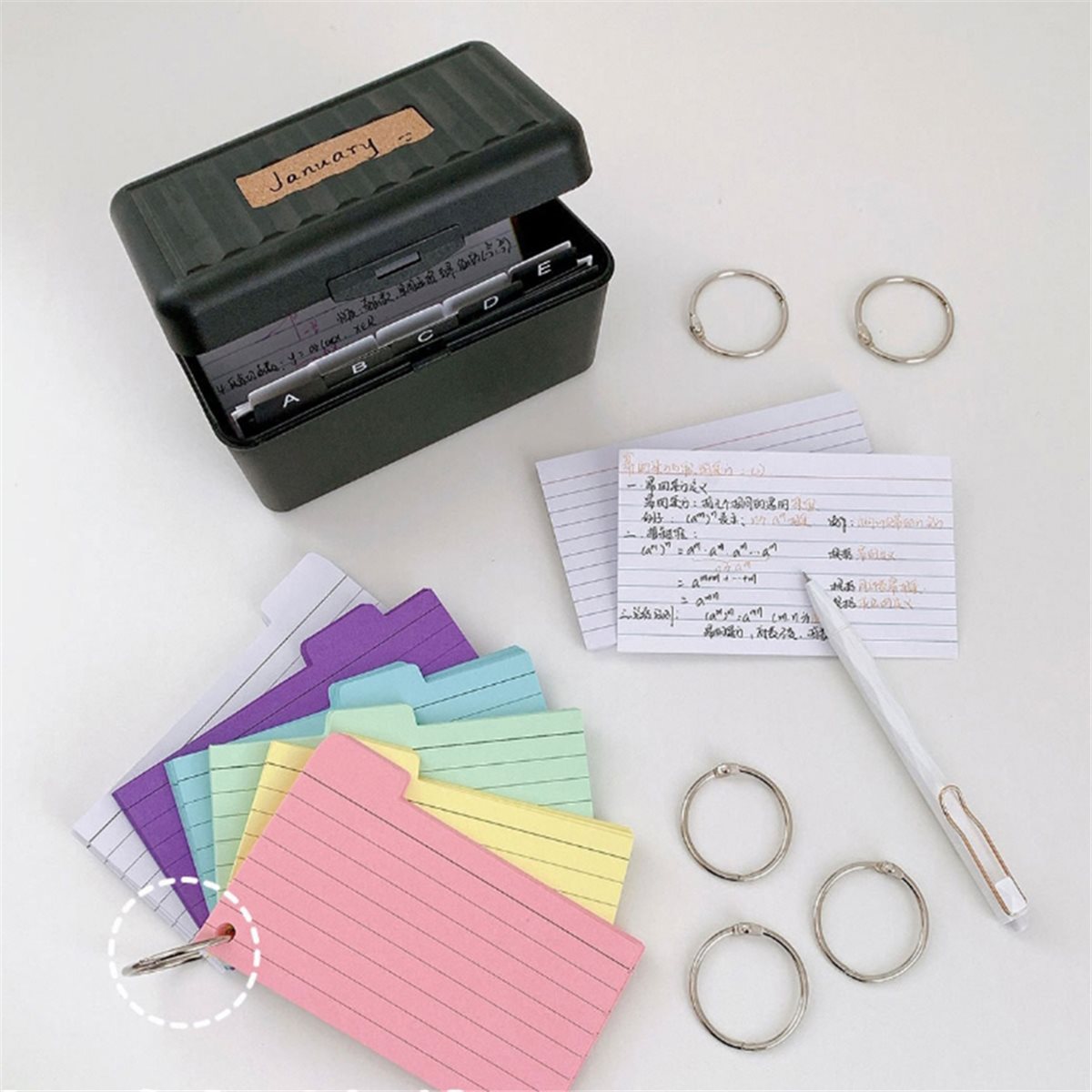 Card Index Box - 828 Mega Sale 3x 5 Registerkartenhalter-Box