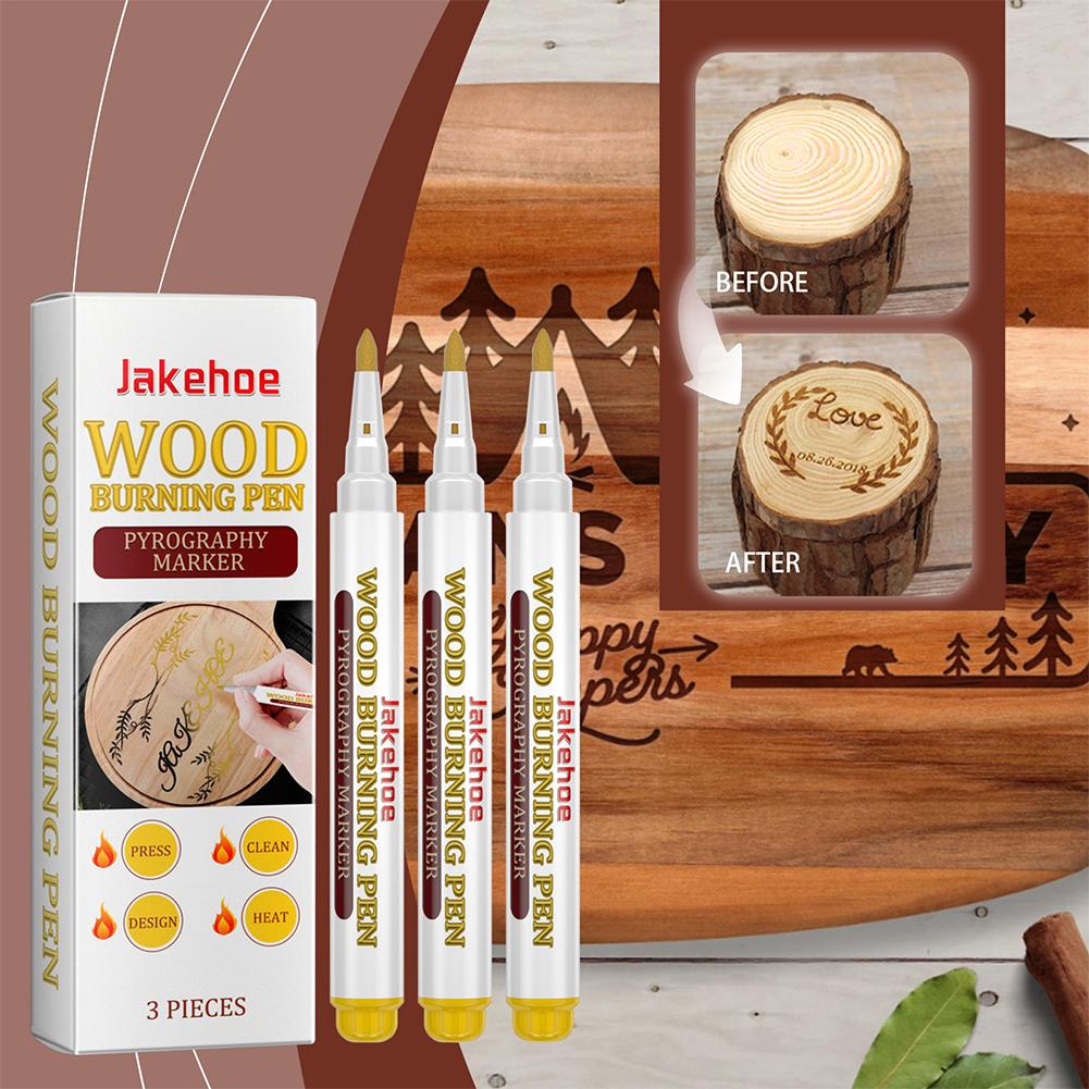 Correction Pen Fine - 3er-Set Holzbrandstifte: Kreative Pyrographie-Stifte für DIY-Kunst