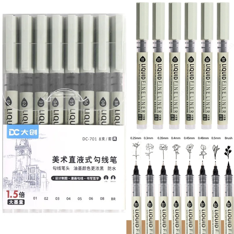 12 Tibs Schwarze Stifte Feine  – Correction Pen Fine Bewertung und Preis