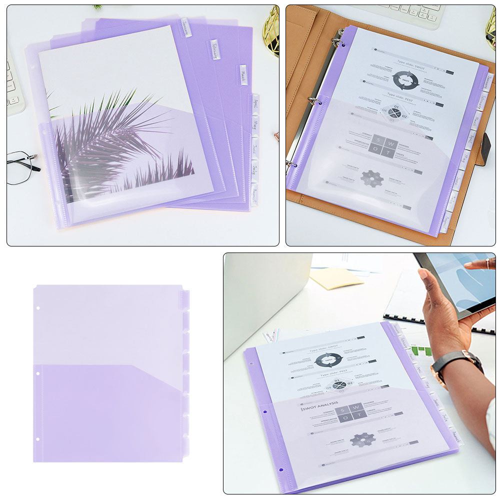 2 Sets A4 PP-Kunststoff-Trennb – Tab Divider A4 Bewertung und Preis